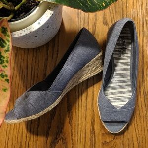 Coach and Four blue Canvas Espadrilles Wedge